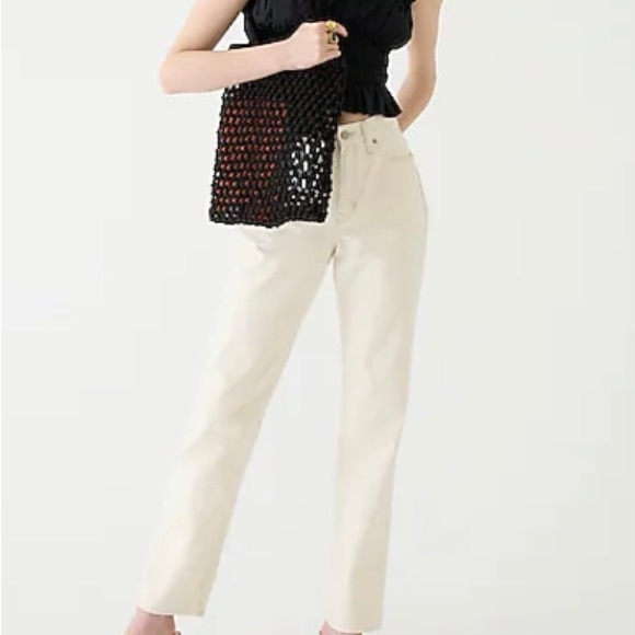J Crew high-rise full length 90’s classic straight NWT size 25 ecru